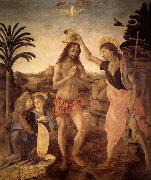 Andrea del Verrocchio Christ-s baptism oil on canvas
